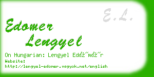 edomer lengyel business card